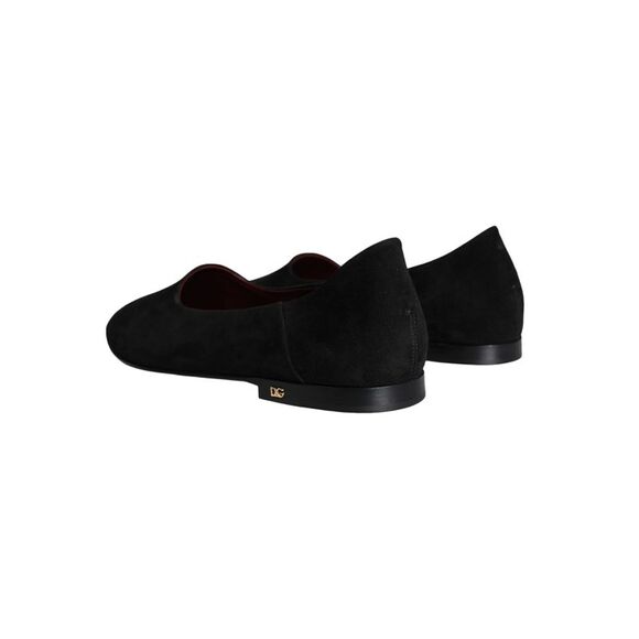 Dolce & Gabbana Black Suede Loafers Formal Slip On Men's Shoes